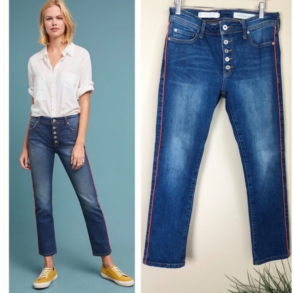 Pilcro and the Letterpress relaxed straight leg jeans - Picture 1 of 8